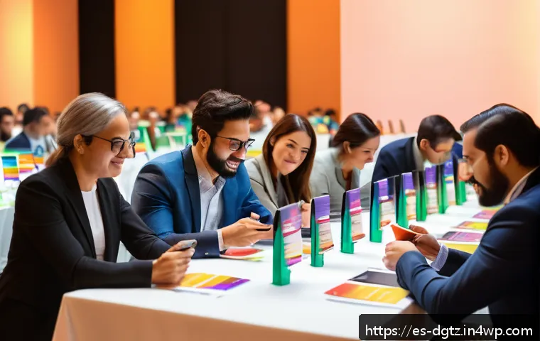 전문가의 경험을 통한 실질적 네트워킹 전략 - A diverse group of professional adults engaged in a lively networking event in a modern conference h...